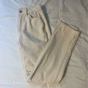 PacSun White Corduroy Mom Jeans